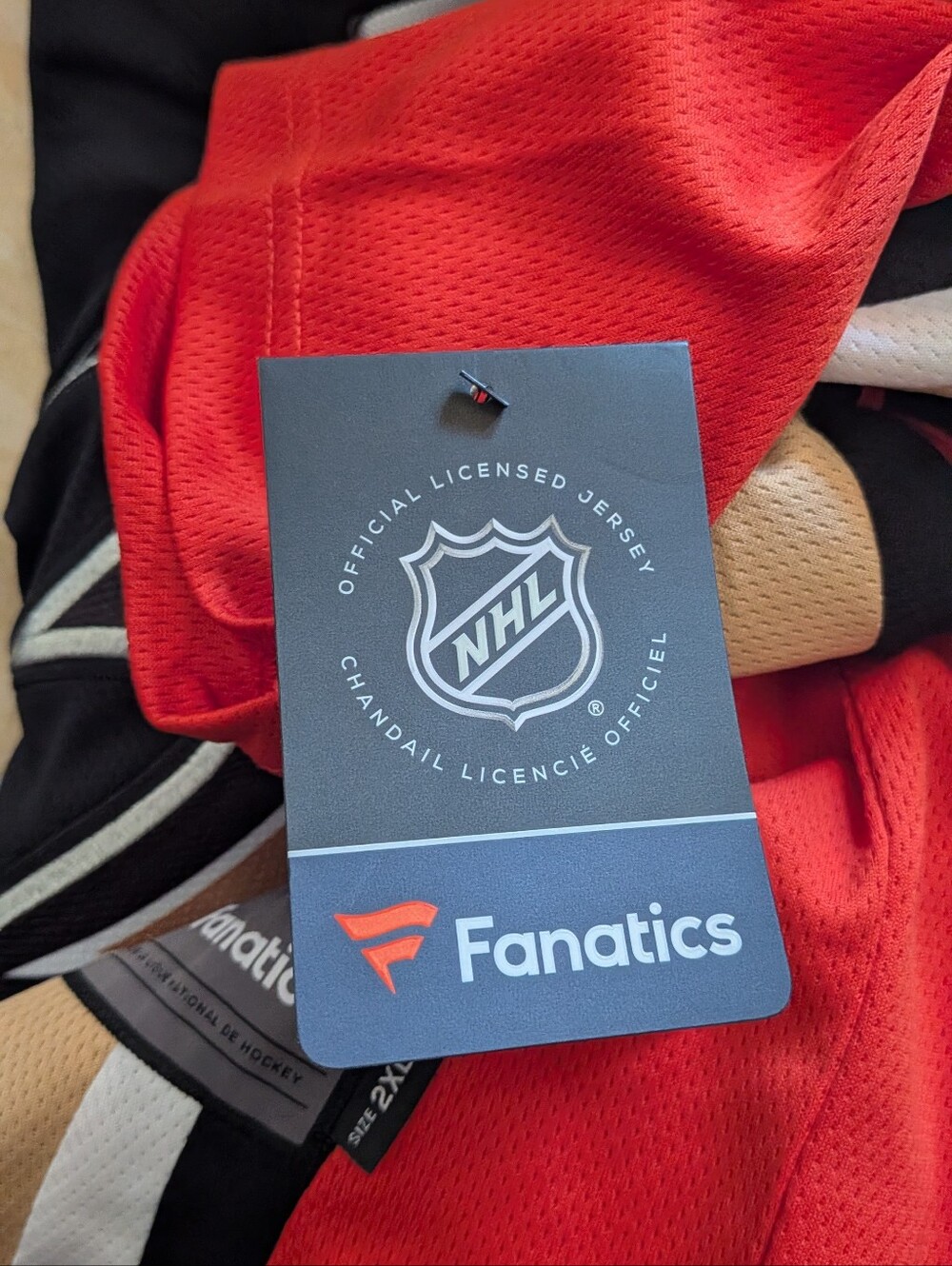 Anaheim Ducks NHL Fanatics Breakaway Home Jersey In Black And Orange XXL Men's - Picture 6 of 6